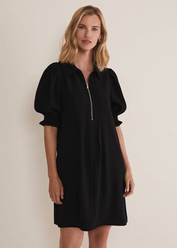 Phase Eight Candice Zip Dress Black Canada | YJHFLM-238